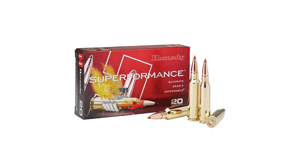 Hornady Superformance .270 Winchester 130 grain Gilding Metal eXpanding Brass Cased Centerfire Rifle Ammo, 20 Rounds, 8052