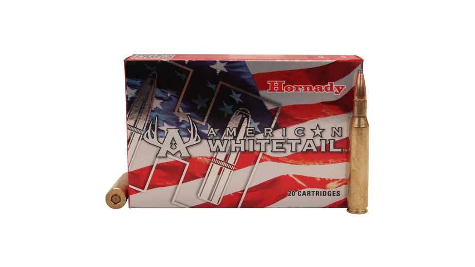 Hornady American Whitetail .270 Winchester 140 grain Soft Point Brass Cased Centerfire Rifle Ammo, 20 Rounds, 80534