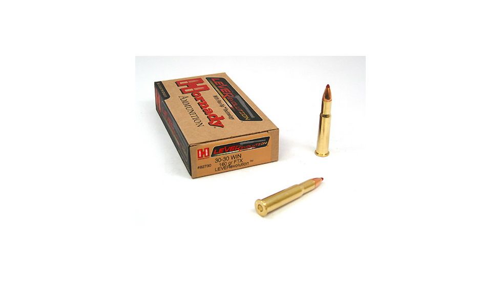 Hornady LEVERevolution .30-30 Winchester 160 grain Flex Tip eXpanding Brass Cased Centerfire Rifle Ammo, 20 Rounds, 82730