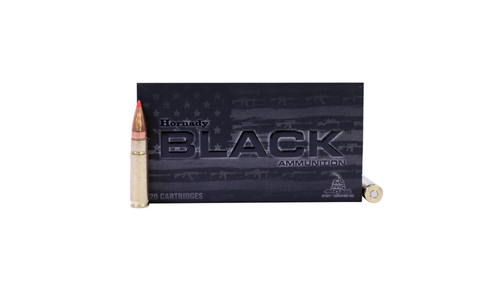 Hornady BLACK .300 AAC Blackout 110 grain V-MAX Brass Cased Centerfire Rifle Ammo, 20 Rounds, 80873