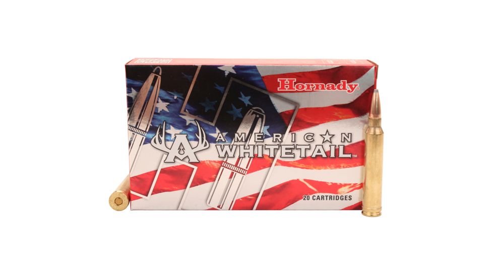 Hornady American Whitetail .300 Winchester Magnum 180 grain InterLock SP Brass Cased Centerfire Rifle Ammo, 20 Rounds, 82044