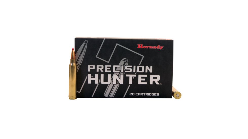 Hornady Precision Hunter .300 Winchester Magnum 200 grain Extremely Low Drag - eXpanding Brass Cased Centerfire Rifle Ammo, 20 Rounds, 82002