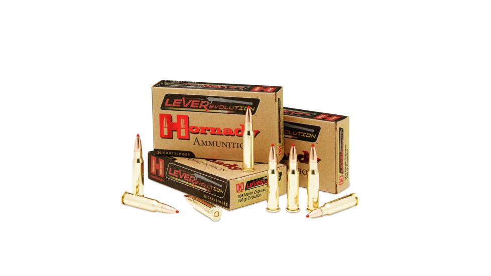 Hornady LEVERevolution .308 Marlin Express 160 grain Flex Tip eXpanding Brass Cased Centerfire Rifle Ammo, 20 Rounds, 82733