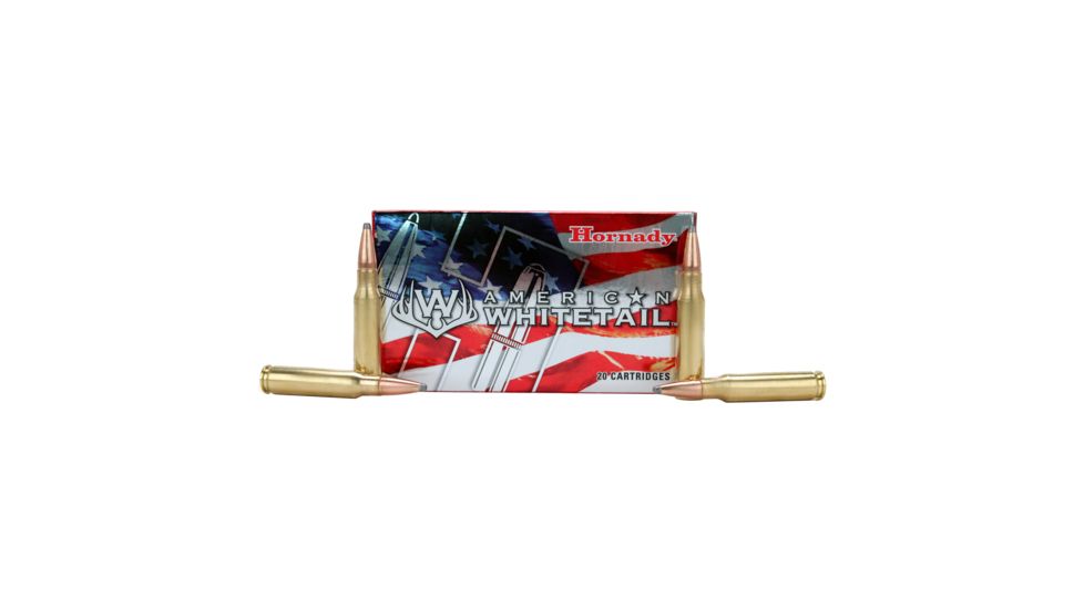 Hornady American Whitetail .308 Winchester 150 grain InterLock SP Brass Cased Centerfire Rifle Ammo, 20 Rounds, 8090