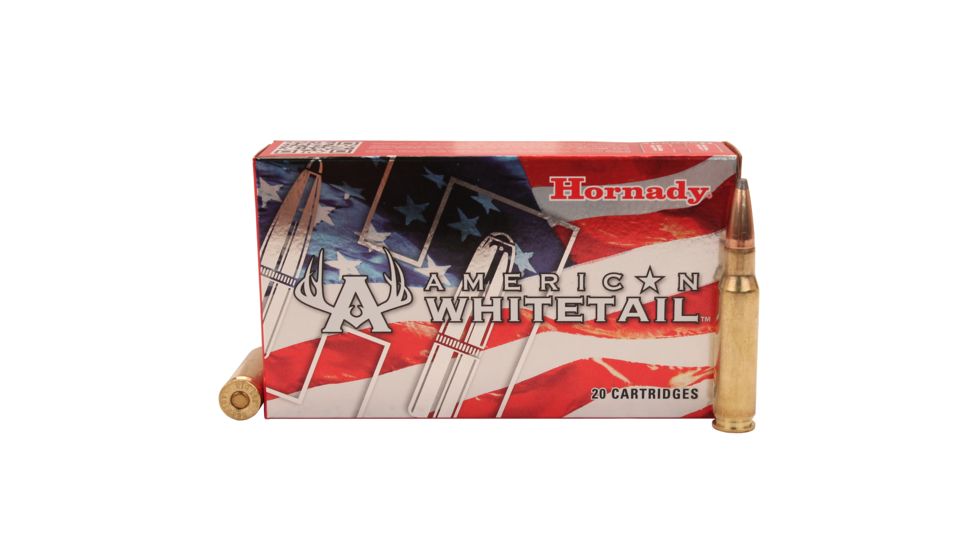 Hornady American Whitetail .308 Winchester 165 grain InterLock SP Brass Cased Centerfire Rifle Ammo, 20 Rounds, 80904