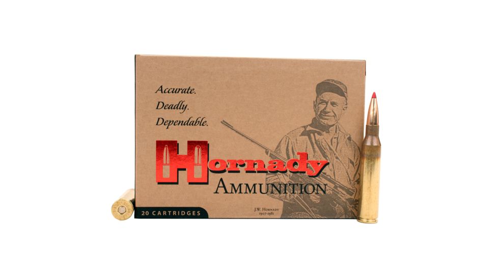 Hornady Match .338 Lapua Magnum 285 grain Extremely Low Drag Match Brass Cased Centerfire Rifle Ammo, 20 Rounds, 82300