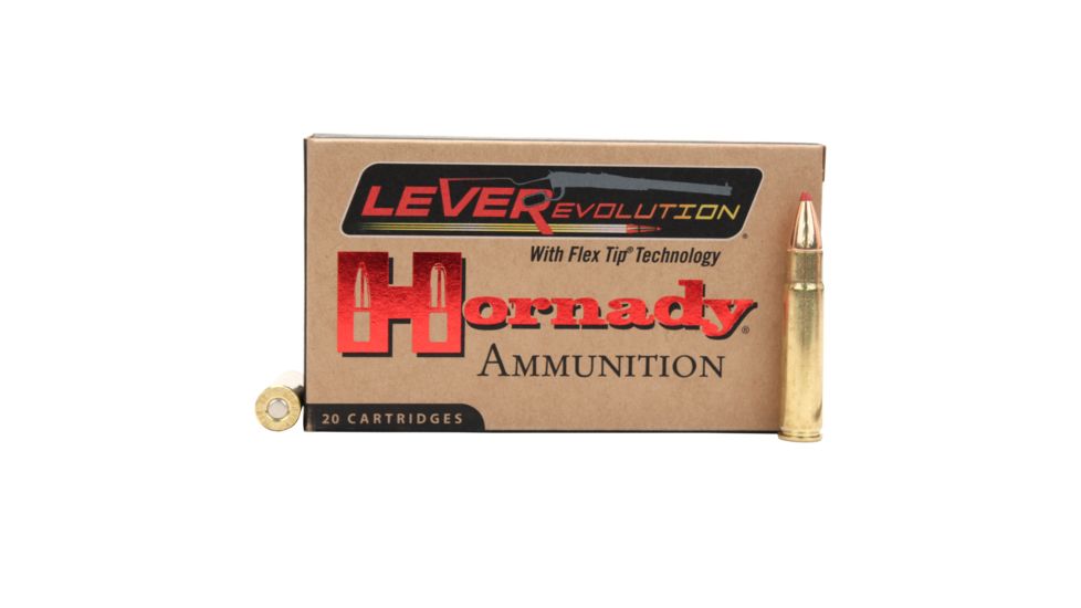 Hornady LEVERevolution .35 Remington 200 grain Flex Tip eXpanding Brass Cased Centerfire Rifle Ammo, 20 Rounds, 82735