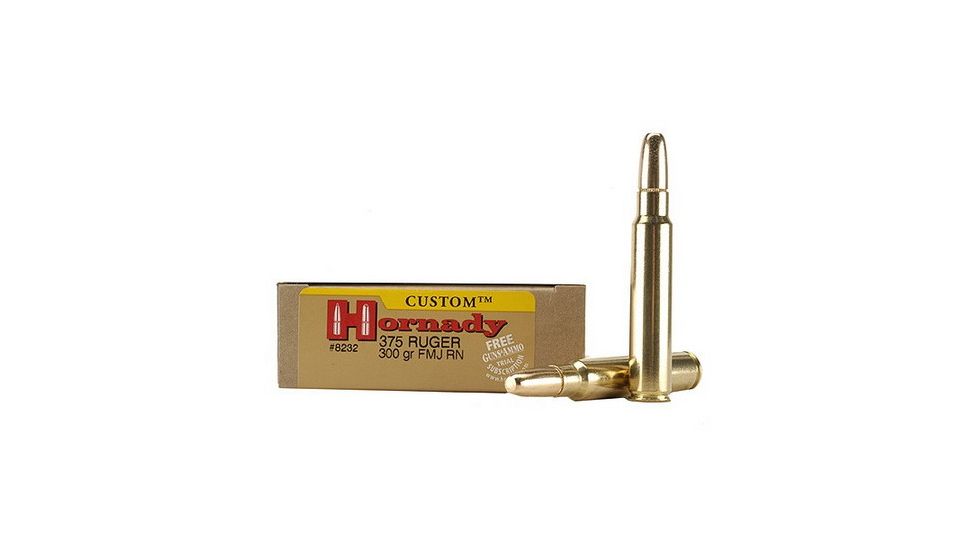 Hornady Dangerous Game .375 Ruger 300 grain Dangerous Game Solid Brass Cased Centerfire Rifle Ammo, 20 Rounds, 8232