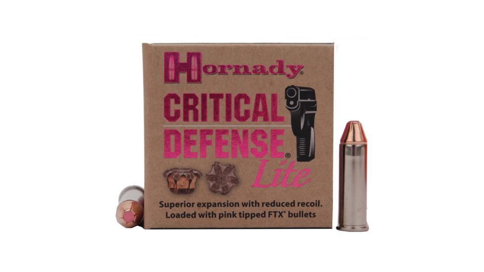 Hornady Critical Defense .38 Special 90 grain Flex Tip eXpanding Brass Cased Centerfire Pistol Ammo, 25 Rounds, 90300