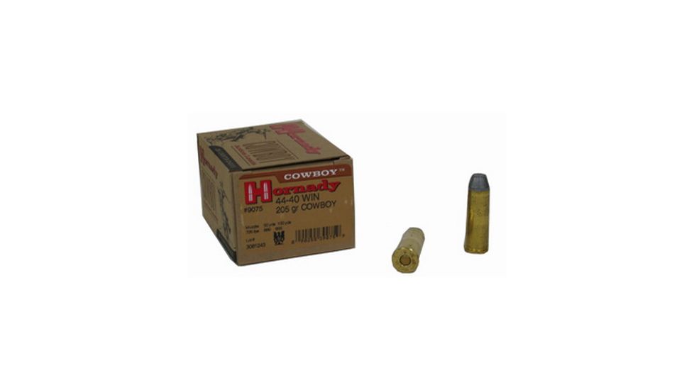 Hornady Cowboy .44-40 Winchester 205 grain Lead Flat Nose Brass Cased Centerfire Pistol Ammo, 20 Rounds, 9075