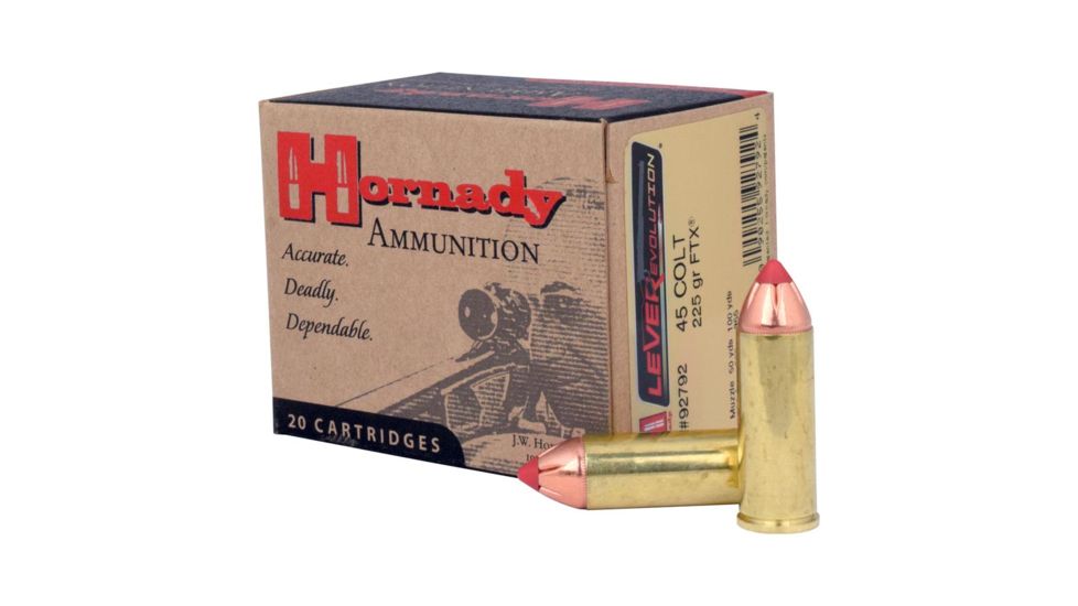Hornady LEVERevolution .45 Colt 225 grain Flex Tip eXpanding Brass Cased Centerfire Pistol Ammo, 20 Rounds, 92792