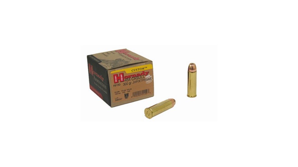 Hornady Custom .454 Casull 300 grain eXtreme Terminal Performance Brass Cased Centerfire Pistol Ammo, 20 Rounds, 9150