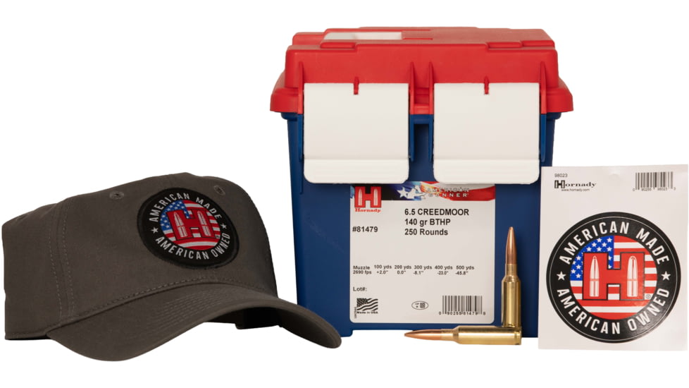 Hornady Ammo 6.5 Creedmoor 140 Grain Brass Cased Match Rifle Ammo, 250 Rounds, 81479