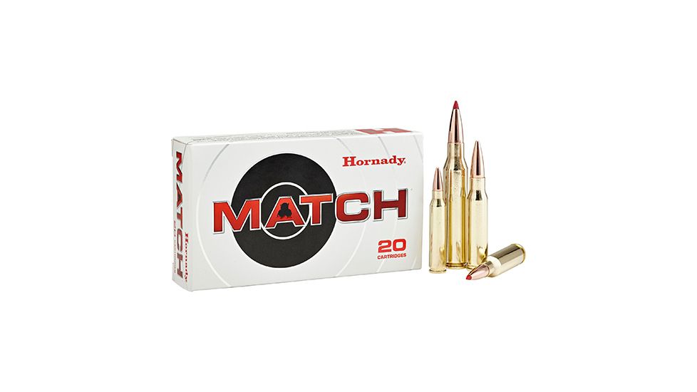 Hornady Match 6.5mm PRC 147 grain Extremely Low Drag Match Brass Cased Centerfire Rifle Ammo, 20 Rounds, 81620