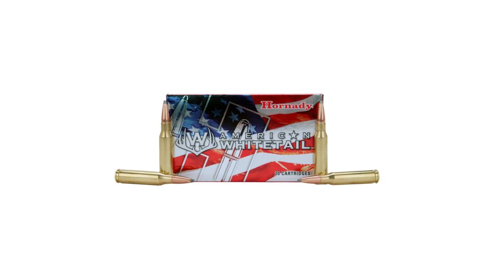 Hornady American Whitetail 7mm-08 Remington 139 grain InterLock SP Brass Cased Centerfire Rifle Ammo, 20 Rounds, 8057