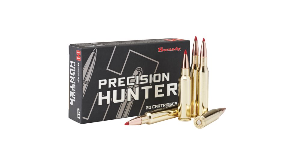 Hornady Precision Hunter 7mm-08 Remington 150 grain Extremely Low Drag - eXpanding Brass Cased Centerfire Rifle Ammo, 20 Rounds, 85578