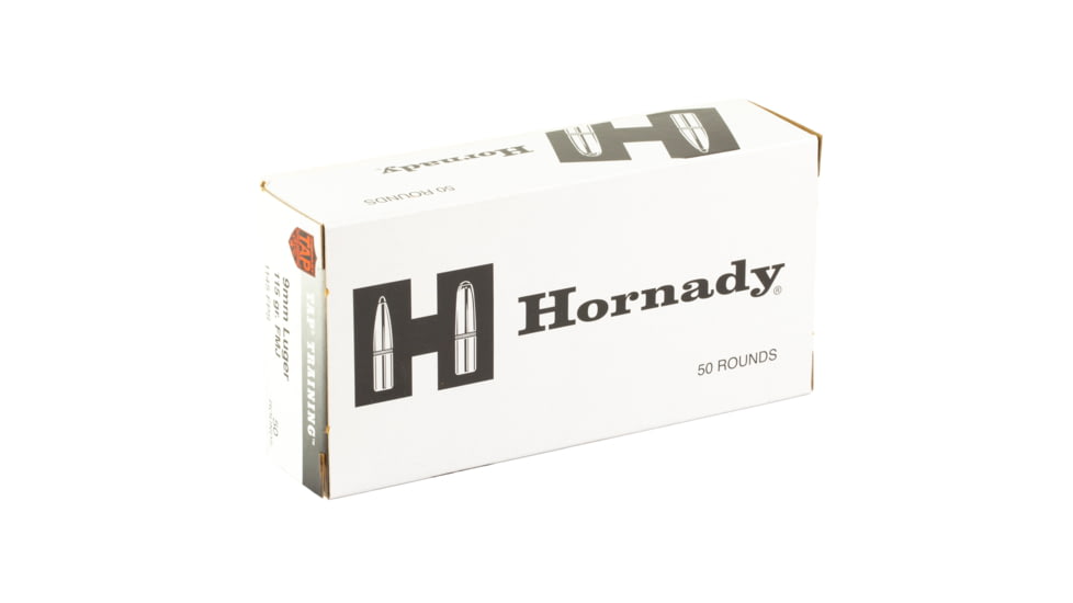 Hornady Ammo 9mm Luger 115 Grain Brass Cased Full Metal Jacket Pistol Ammunition, 250 Round, 90254