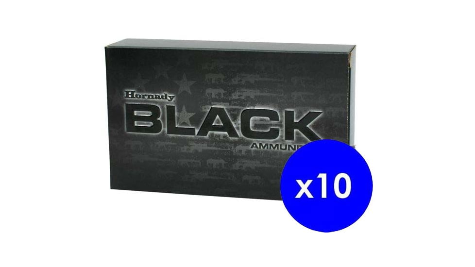 Hornady BLACK .223 Remington 75 grain Boat-Tail Hollow Point Match Brass Cased Centerfire Rifle Ammo