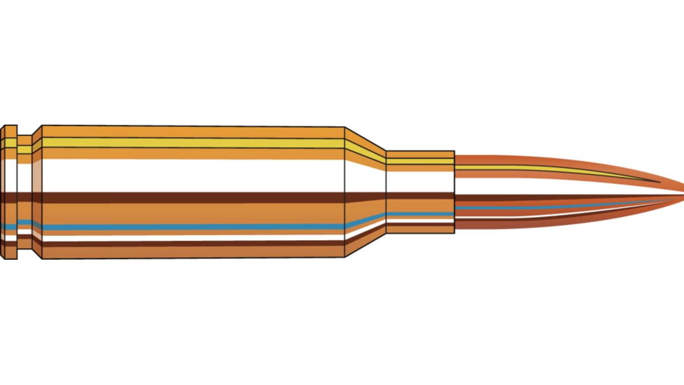 Hornady BLACK 6mm ARC 105 grain Boat-Tail Hollow Point Match Brass Cased Centerfire Rifle Ammo, 20 Rounds, 81604