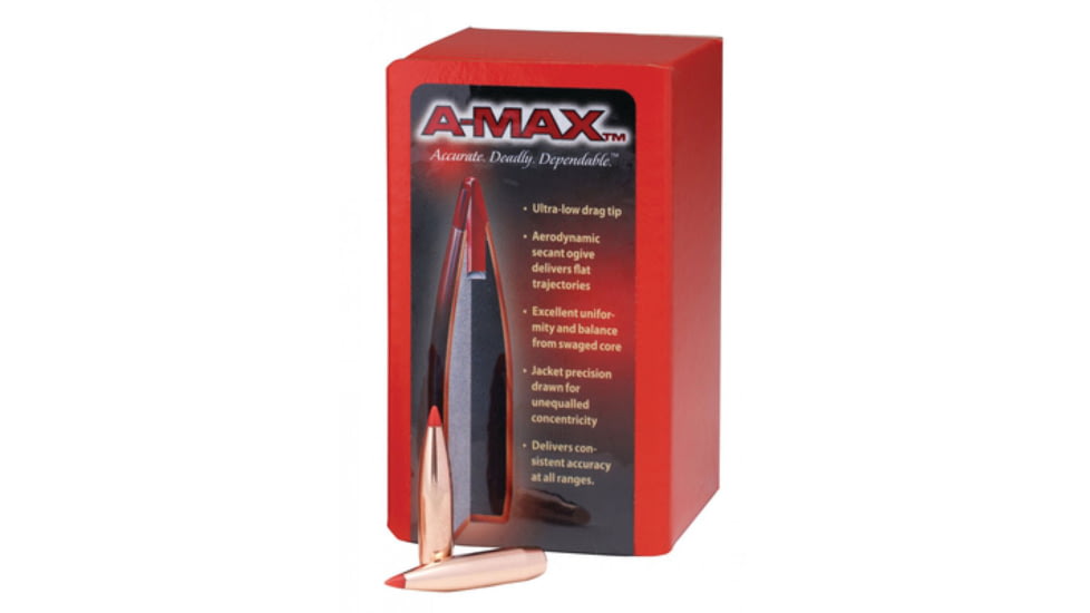 Hornady BLLT 6mm .243 105 Grain A-MAX Rifle Bullet, HORN24562