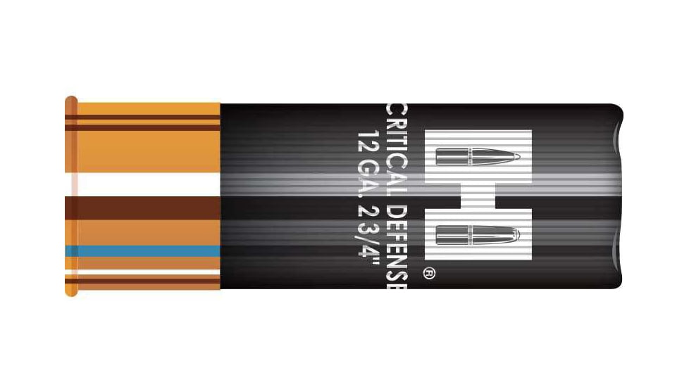 Hornady Critical Defense 12 Gauge 8 Pellet 2.75 in #00 Buck Centerfire Shotgun Buckshot Ammo, 10 Rounds, 86240