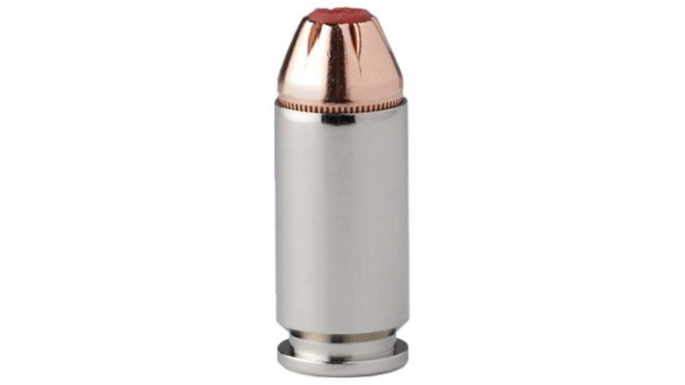 Hornady Critical Duty .40 S&amp;W 175 Grain Flex-Tip Nickel-plated Brass Cased Pistol Ammunition, 50 Rounds, 91375