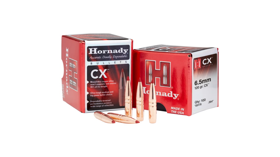 Hornady CX Bullets, .25 Caliber, .257, 90 Grain, 254104