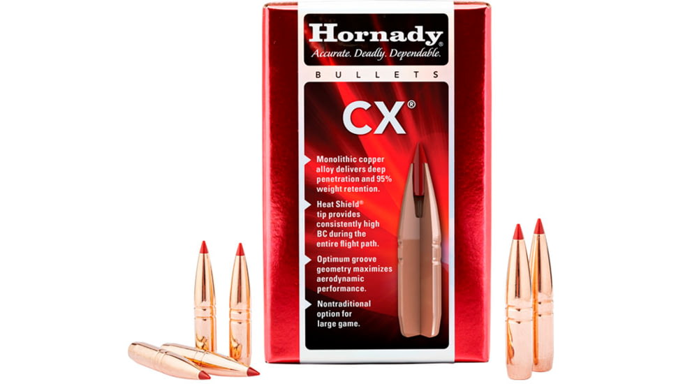 Hornady CX Rifle Bullets, 22 Caliber, 50 grain, 1-12in, 22402