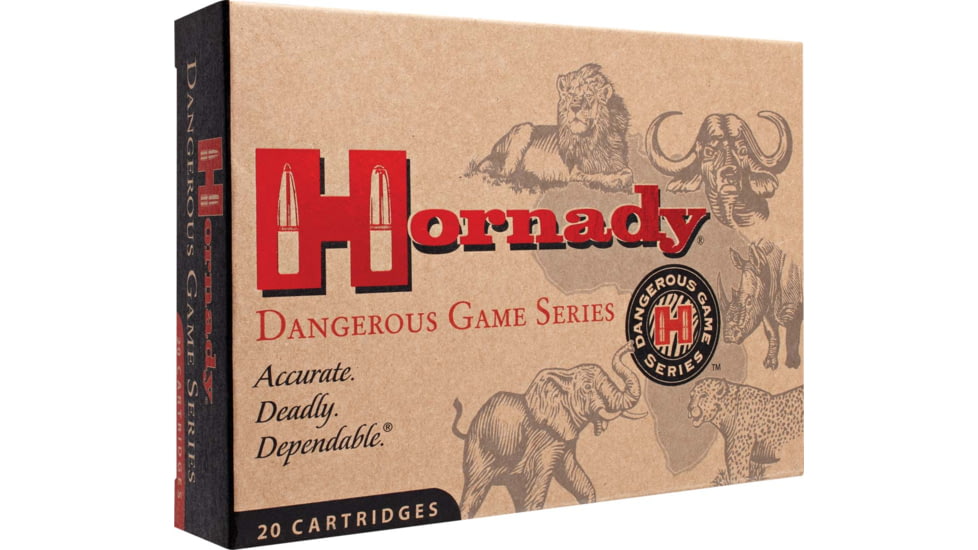Hornady Dangerous Game .375 H&amp;H Magnum 270 grain InterLock SP - Recoil Proof Brass Cased Centerfire Rifle Ammo, 20 Rounds, 8508