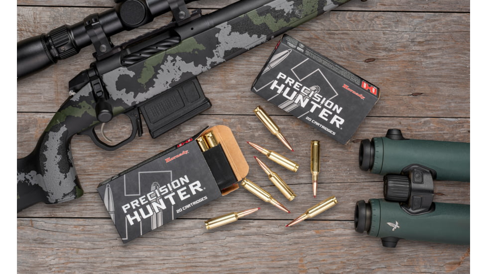 Hornady ELD-X Precision Hunter 25 Creedmoor 128 Grain Heat Shield Rifle Ammunition, 20 per Box, 81422