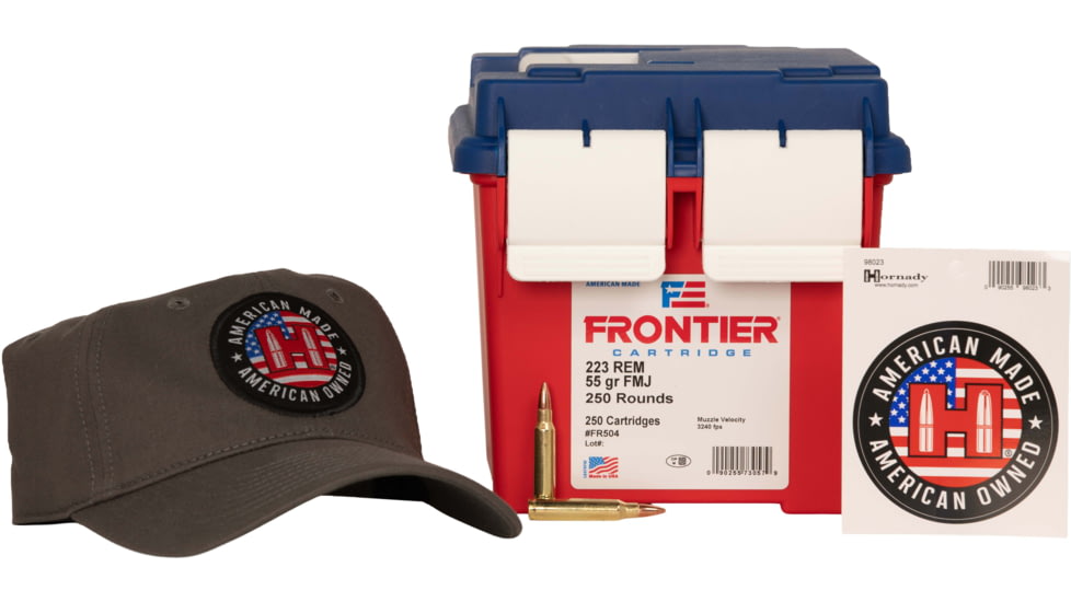 Hornady Frontier .223 Remington 55 Grain Brass cAsed Full Metal Jacket Rifle Ammunition, 250 Round, FR504