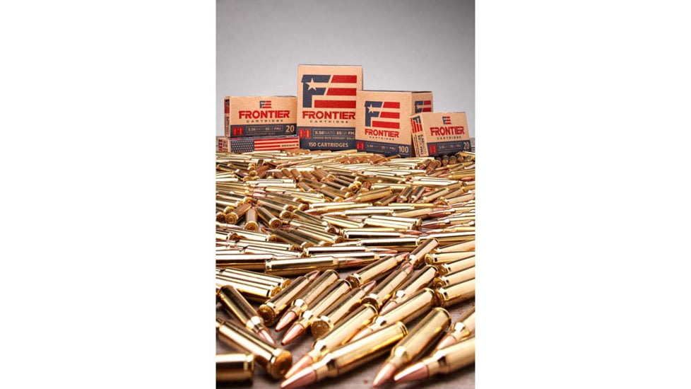 Hornady Frontier .223 Remington 55 grain Hollow Point Brass Cased Centerfire Rifle Ammo, 50 Rounds, FR1405