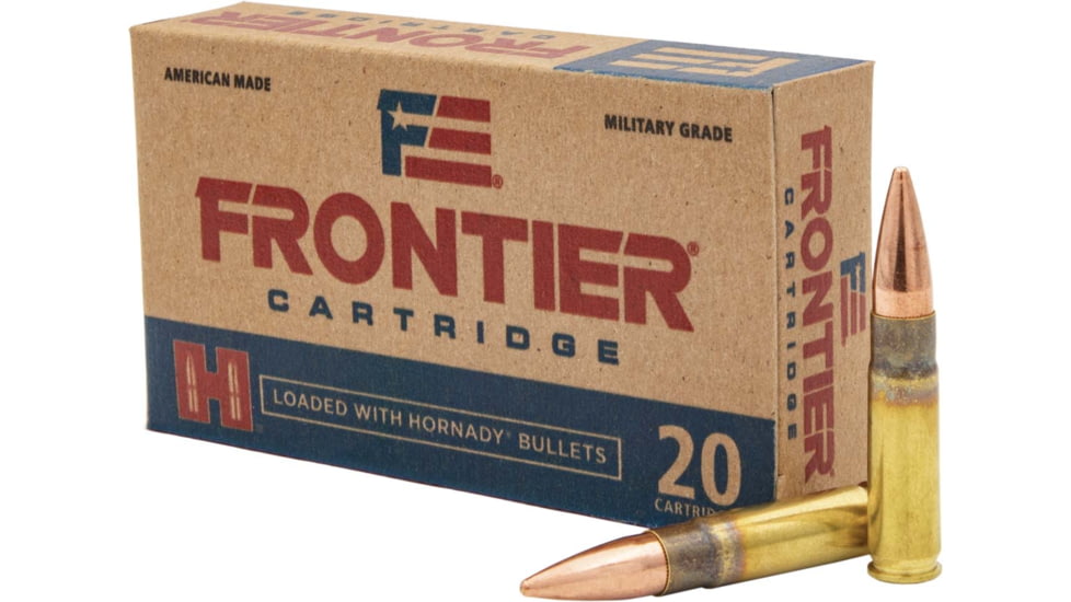 Hornady Frontier .300 AAC Blackout 125 grain Full Metal Jacket Brass Cased Centerfire Rifle Ammo, 20 Rounds, FR400