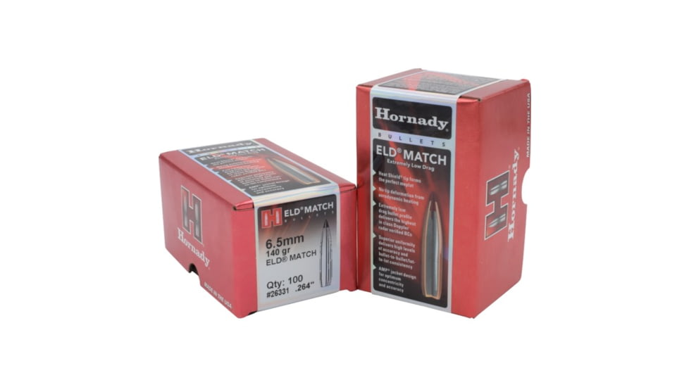 Hornady ELD Match 6mm/.264 140 Grain Bullet, 500