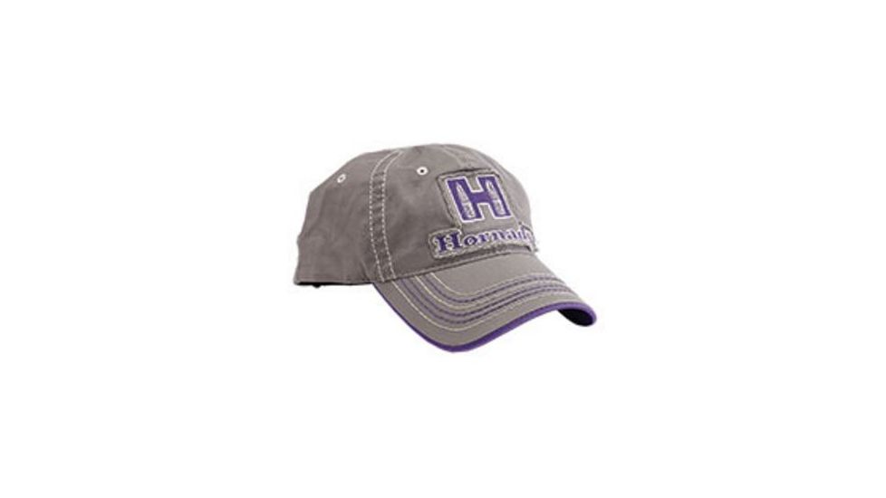 Hornady Ladies Logo Cotton Cap,Gray/Purple 99304