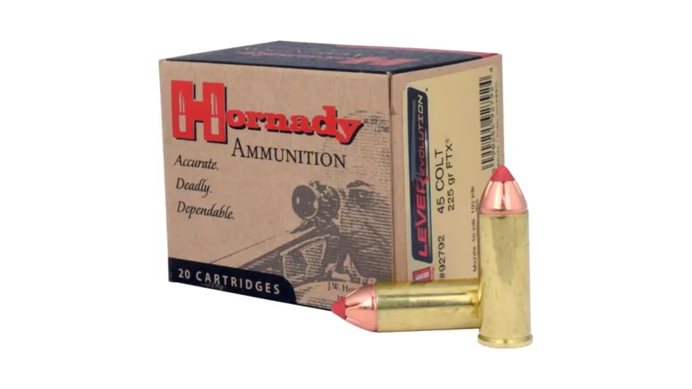 Hornady LEVERevolution .45 Colt 225 grain Flex Tip eXpanding Brass Cased Centerfire Pistol Ammo, 200 Round
