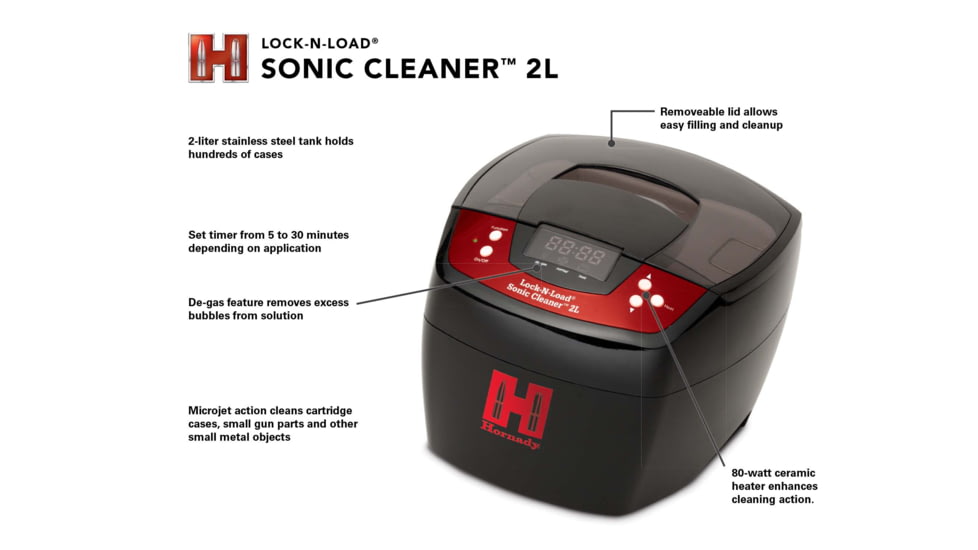 Hornady LNL Sonic Cleaner LiH 2 Liter Heated, 110 Volt, 107543