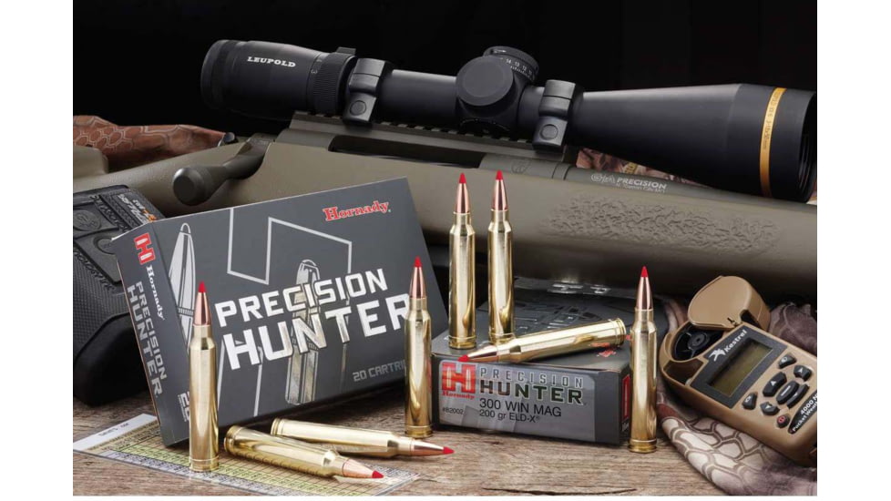 Hornady Precision Hunter .28 Nosler 162 grain Extremely Low Drag - eXpanding Brass Cased Centerfire Rifle Ammo, 20 Rounds, 8069
