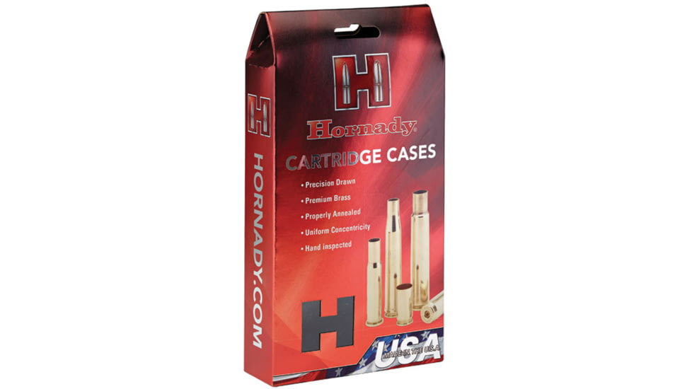 Hornady 7mm PRC Unprimed Rifle Cartridge Cases, 50 Pack, Brass, 86404