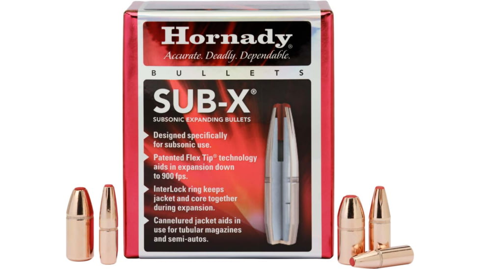 Hornady Sub-X Rifle Bullets, 350 Legend, 35 Caliber, 250 grain, .357, 3503