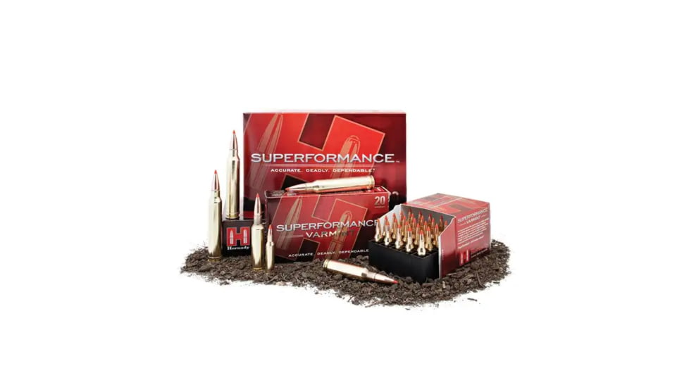 Hornady Superformance 243 Wssm 75 Grain V-Max Brass Cased Rifle Ammo, 20 Rounds, 80411