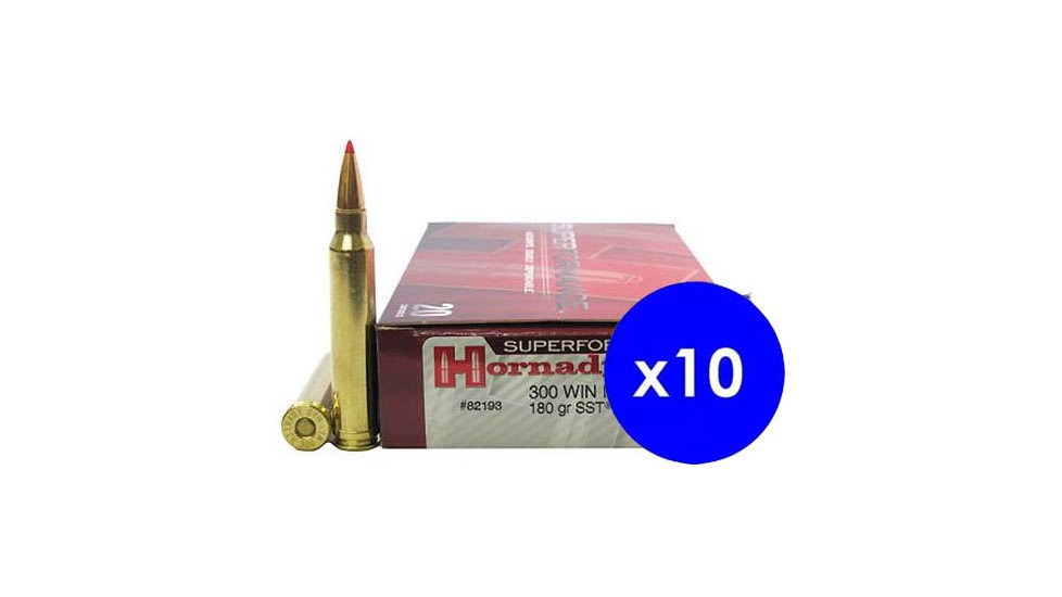 Hornady Superformance .300 Winchester Magnum 180 grain Super Shock Tip Brass Cased Centerfire Rifle Ammo
