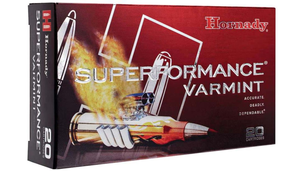 Hornady Superformance .223 Remington 53 grain V-MAX Brass Cased Centerfire Rifle Ammo, 20 Rounds, 8025