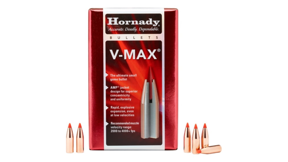Hornady V-Max Rifle Bullet,5.45 Cal ,.2215, 60gr, 2207
