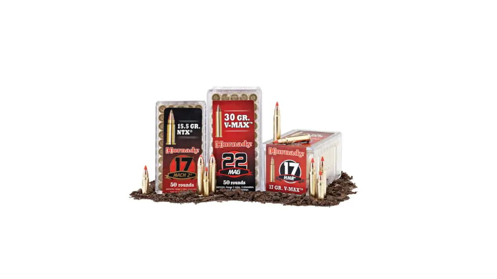 Hornady Varmint Express Rimfire .17 Hornady Magnum Rimfire 15.5 grain NTX Brass Cased Rimfire Ammo, 2000 Round