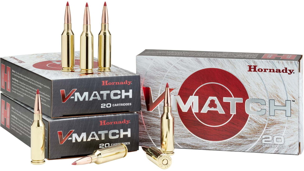 Hornady Vintage Match 6Mm Creedmoor 80 Grain Eld-Vt Brass Cased Rifle Ammo, 20 Rounds, 81397