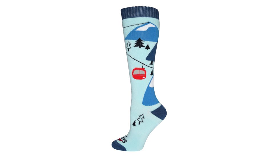 Hot Chillys Gondola Mid Volume Sock - Womens, Gondola/Blue, Medium, HC2852P-575-M