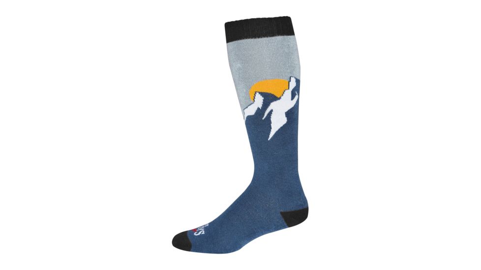 Hot Chillys Heli Mid Volume Sock - Mens, Heli/Blue, Medium, HC2851P-295-M