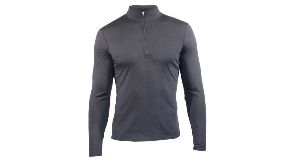 Hot Chillys Mens Pepper Skins ZIP-T, Black, S PS3005-Black-S