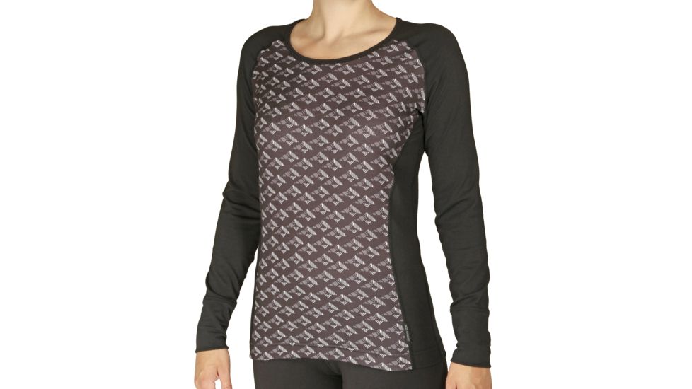 Hot Chillys MTF4000 Fiesta! Print Scoopneck - Womens, Peaks/Black, Extra Small, HC7432P-166-XS